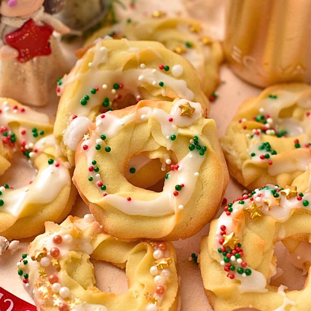 Whip Up Fancy 3-Ingredient Dairy-Free Christmas Wreath Cookies Fast